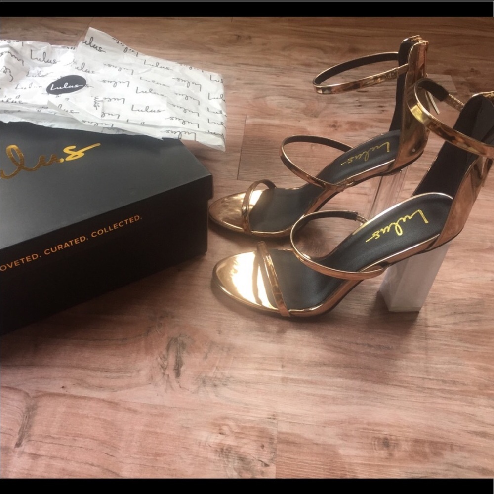 Rose gold heels